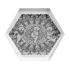 Grateful Dead Psychedelic Bears Hexagon Wood Jewelry Box