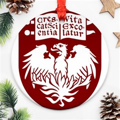 University Of Chicago Round Ornament (two Sides)