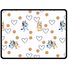 Bluey, Bluey Merch, Bluey Pattern, Bluey Bluey, Bingo, Bluey Design, Bluey Dog 80  X 56  Fleece Blanket (large)