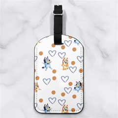 Bluey, Bluey Merch, Bluey Pattern, Bluey Bluey, Bingo, Bluey Design, Bluey Dog Nappa Leather Luggage Tag Rectangle