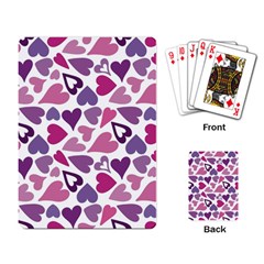 Heart Pattern Repetition Background Playing Cards Single Design (rectangle)
