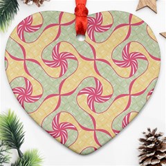 Abstract Pattern Design Scrapbooking Heart Ornament (two Sides)