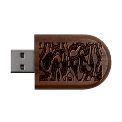 Rby 127 Wood Oval Usb Flash Drive