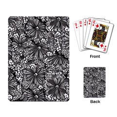Mid Century Retro Floral 1970s 1960s Pattern 73 Playing Cards Single Design (rectangle)