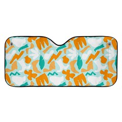 Design Pattern Seamless Tropical Car Windshield Sunshade