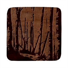 Woodland Woods Forest Trees Nature Outdoors Mist Moon Background Artwork Book Square Wood Guitar Pick Holder Case And Picks Set