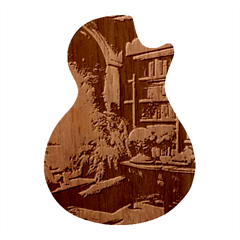 Room Interior Library Books Bookshelves Reading Literature Study Fiction Old Manor Book Nook Reading Guitar Shape Wood Guitar Pick Holder Case And Picks Set