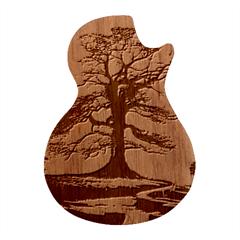 Nature Outdoors Cellphone Wallpaper Background Artistic Artwork Starlight Book Cover Wilderness Land Guitar Shape Wood Guitar Pick Holder Case And Picks Set