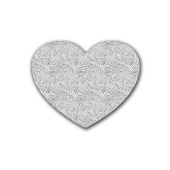 Light Grey Snake Rubber Coaster (heart)