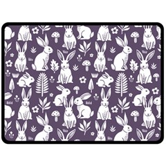 Easter Bunny Pattern 80  X 56  Fleece Blanket (large)