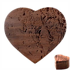 Green Pour Heart Wood Jewelry Box